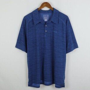 Merrell OptiWick UPF 50 Men's Extra Large Blue Knit Short Sleeve Polo Shirt